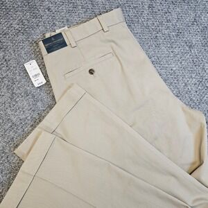 Brooks Brothers Advantage Chino Elliot Pleated Khaki Pants‎ Mens W38 L30 Cotton